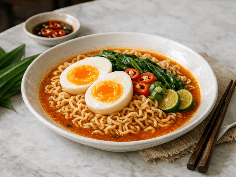 Maggi Kari dengan Telur