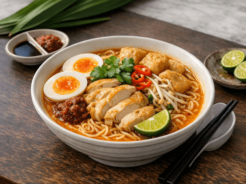 Maggi Laksa with Chicken