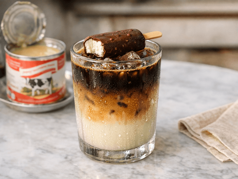 Aiskrim Mini Vanila Bersalut Coklat