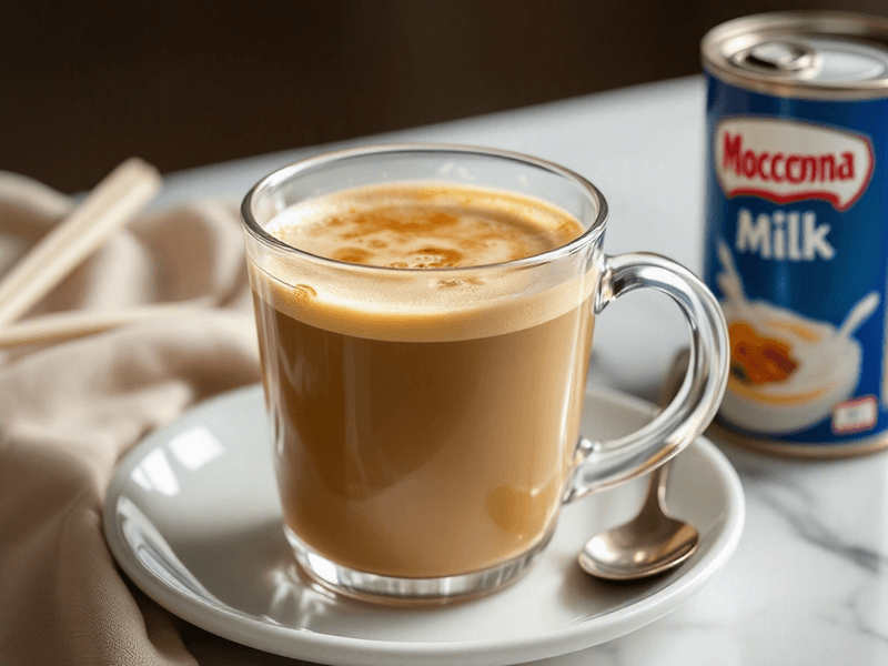 Kopi Moccona dengan Susu