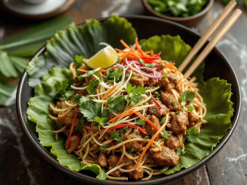 Mutton Perap with Salad