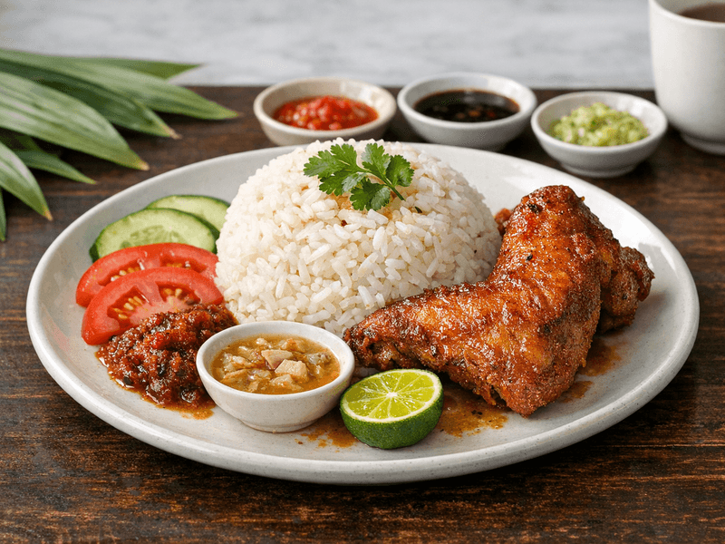 Nasi Ayam with 1 Chicken Wing