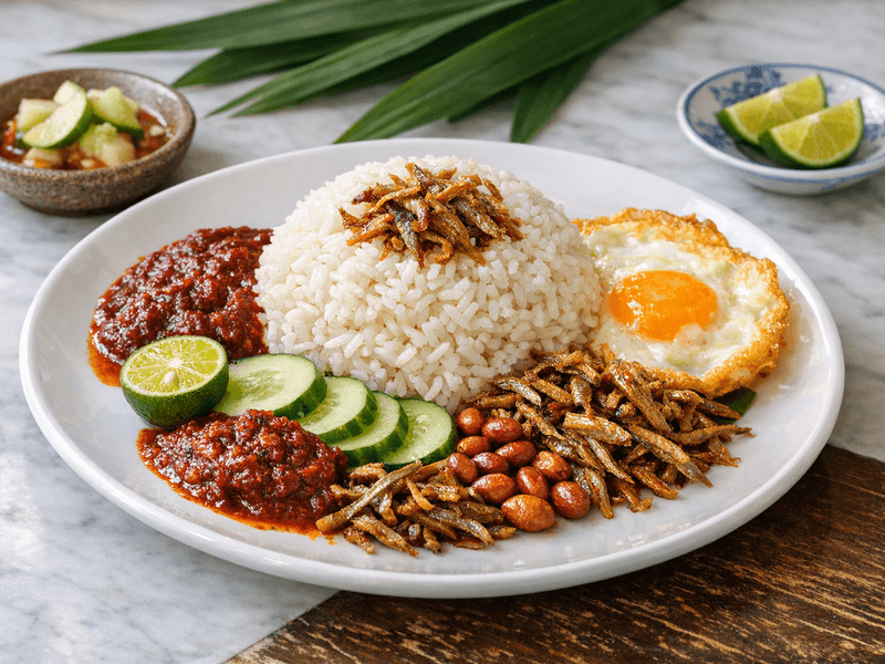 Nasi Lemak Bilis Telur