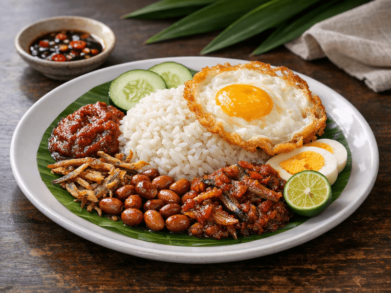 Nasi Lemak Telur Goreng