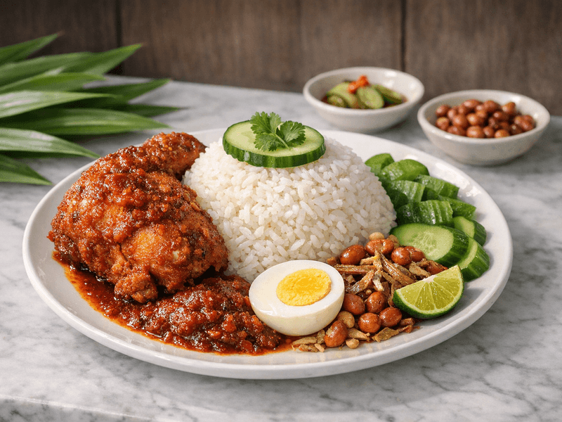 Nasi Lemak Ayam Pedas