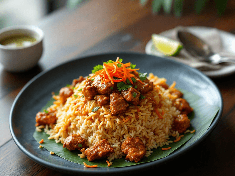 Nasi Putih Ayam Mamak Kuah Kari