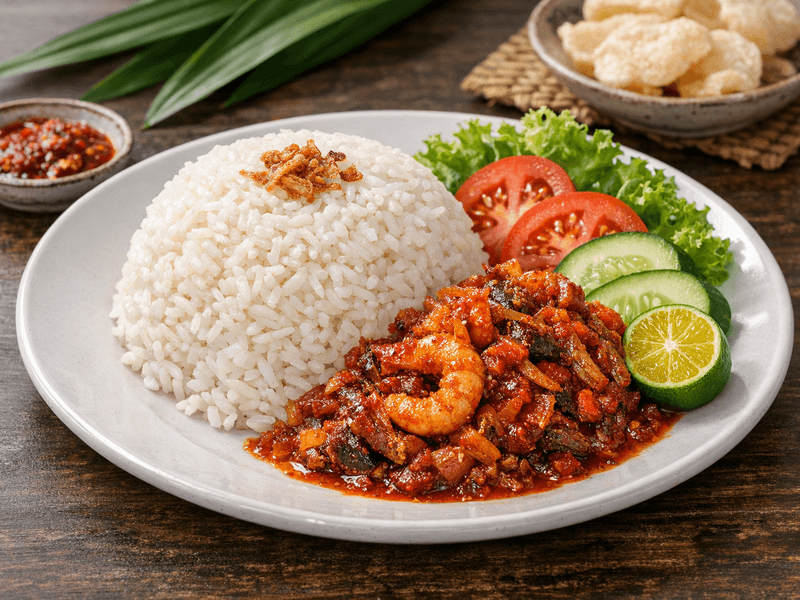 Nasi Putih dan Sambal