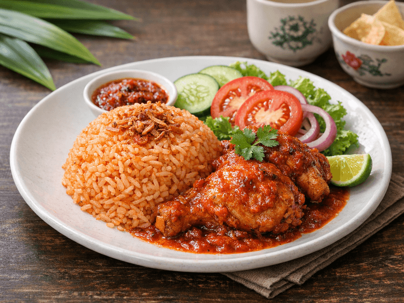 Nasi Tomato dengan Ayam