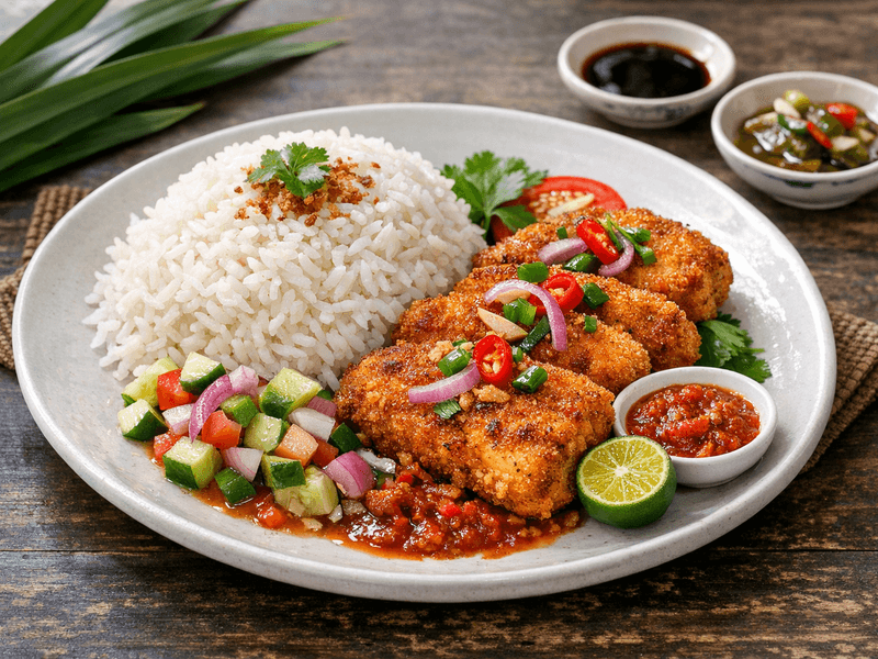 Paneer Cutlet with Rice