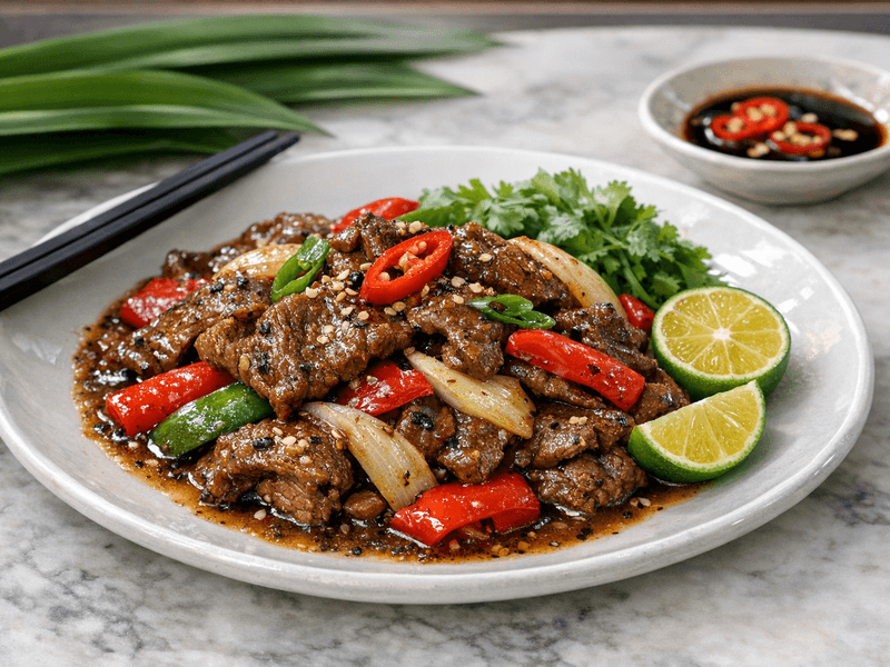 Daging Goreng Lada Hitam