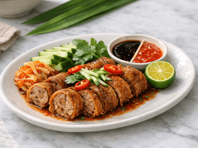 Roti Gulung Sosej Babi