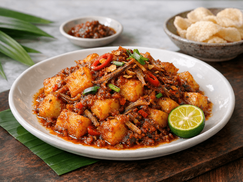 Sambal Kentang Ikan Bilis
