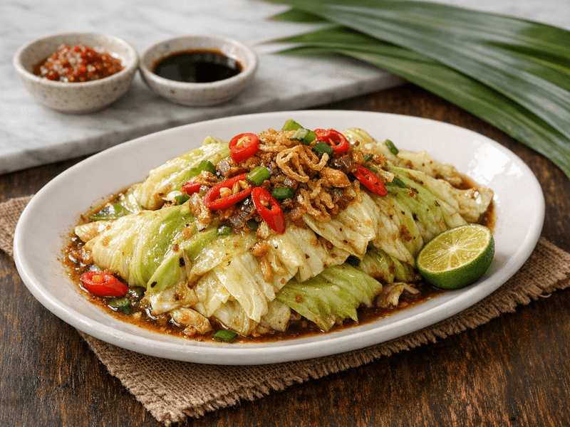Raw Cabbage Leaves