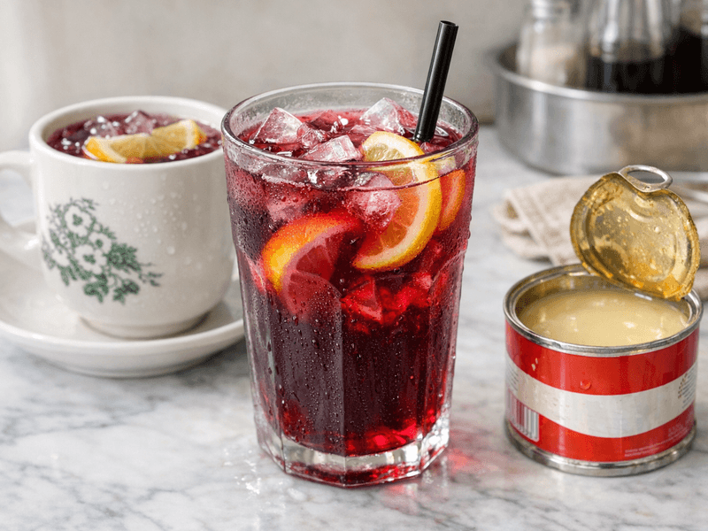 Ribena with Lemon and Ice