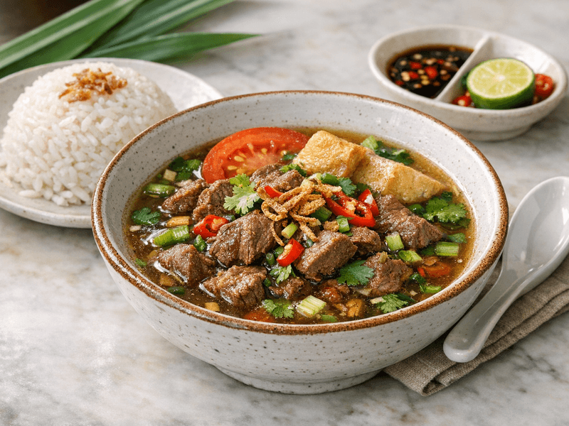 Rice with Beef Soup