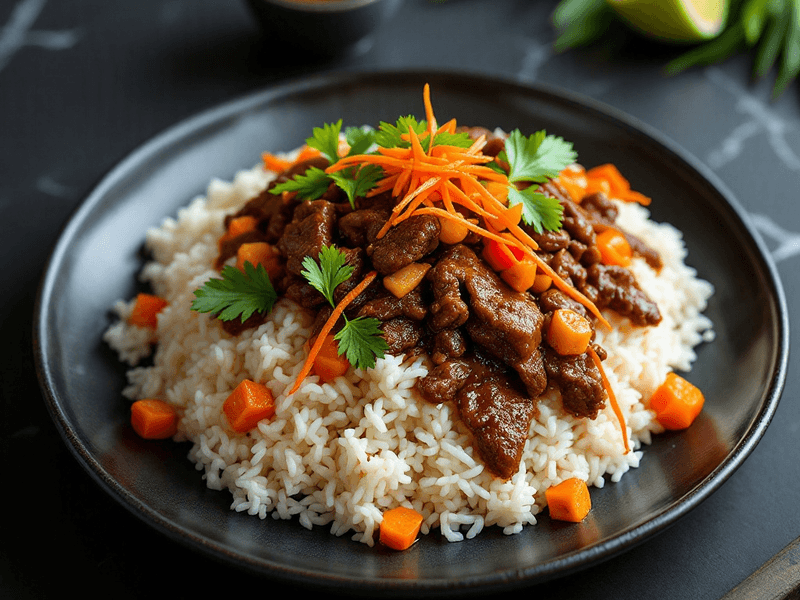 Nasi dengan Daging Lembu Korea