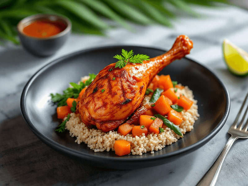 Roasted Chicken Thigh with Sweet Potato