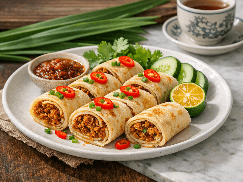 Roti Gulung Serunding Ayam