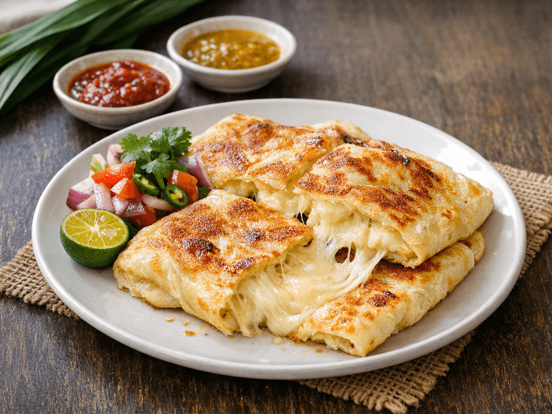 Roti with Mozzarella Cheese