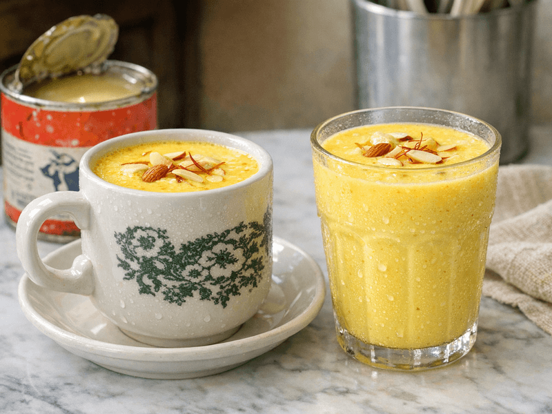 Saffron Almond Lassi