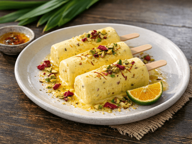 Saffron Pistachio Kulfi