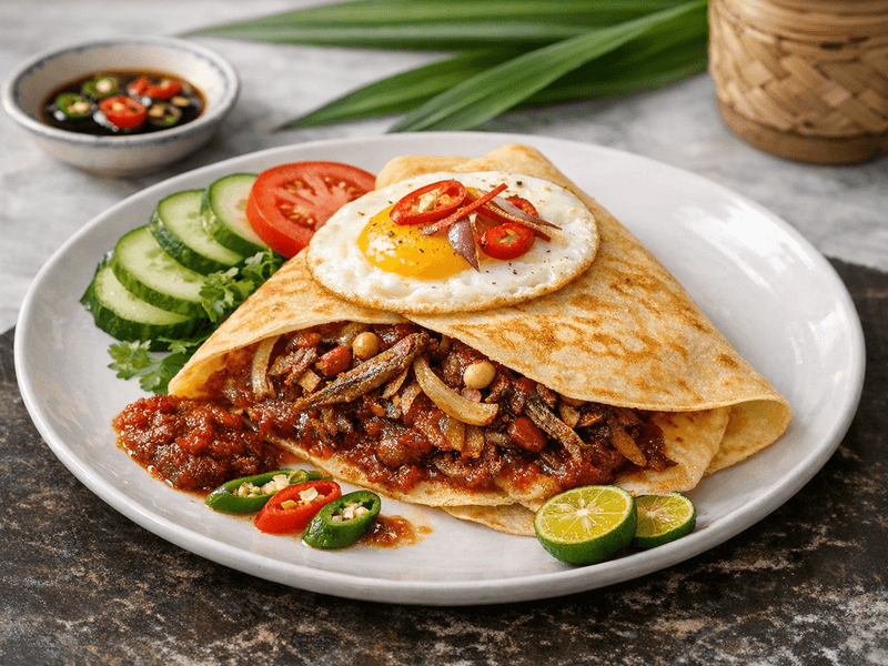 Sambal Anchovy Crepe