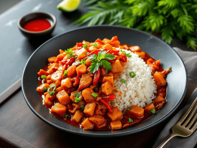 Sambal Cili Kering with Rice
