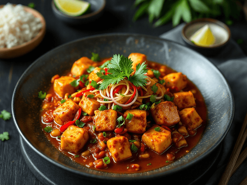 Sambal Cili Kering with Tofu