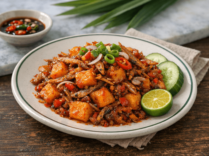 Sambal Kentang Ikan Bilis
