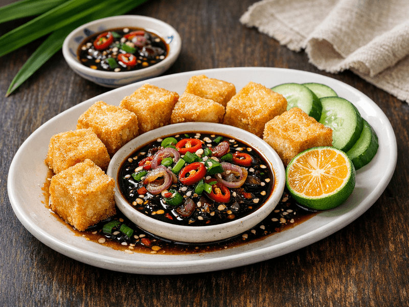 Sambal Kicap dengan Tauhu Goreng