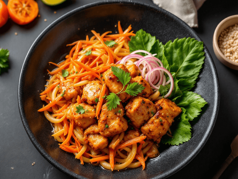 Satay Ayam Brokoli Lobak Merah