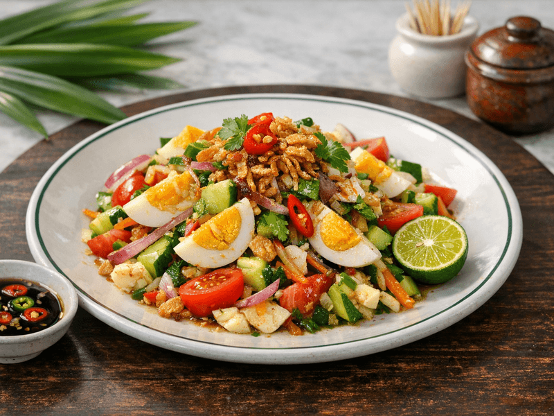 Salad Telur Sayur Ringkas