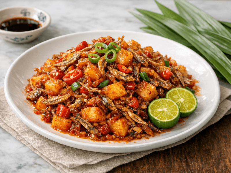 Sambal Kentang Ikan Bilis