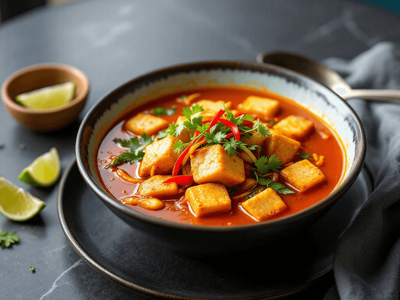 Spicy Chicken Tofu Soup