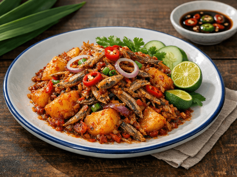 Kentang Goreng Ikan Bilis Pedas