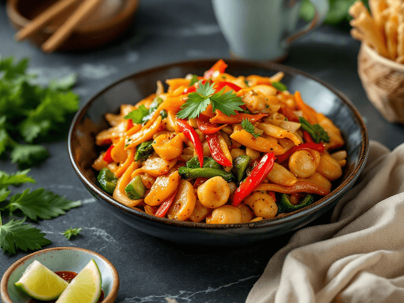 Stir-Fried Vegetables with Anchovy Chili Oil