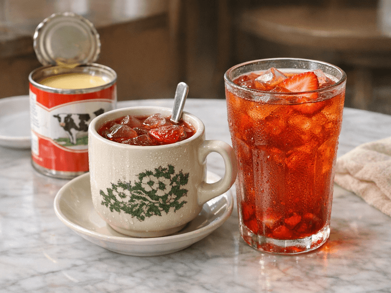 Teh Hitam Strawberi