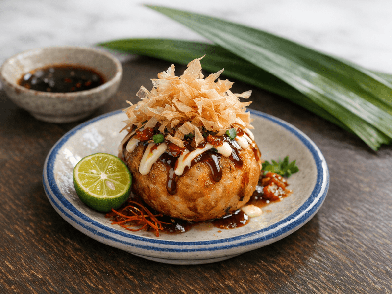 Takoyaki dengan Serbuk Bonito 1 Biji