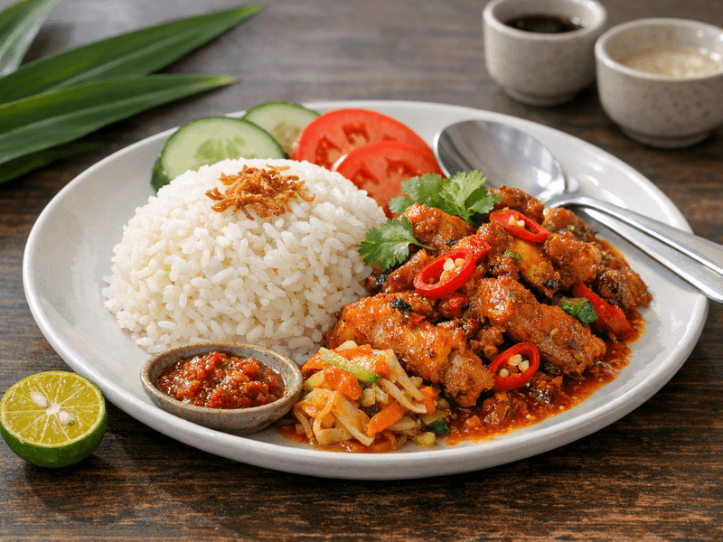 Thai Spicy Chicken with Rice