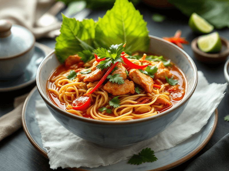 Tom Yum Chicken Noodles