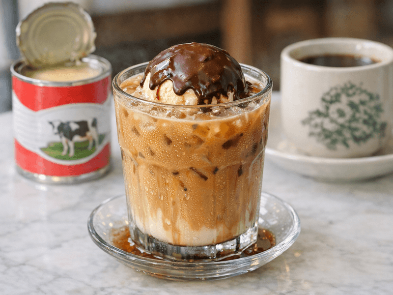 Aiskrim Vanila Bersalut Coklat