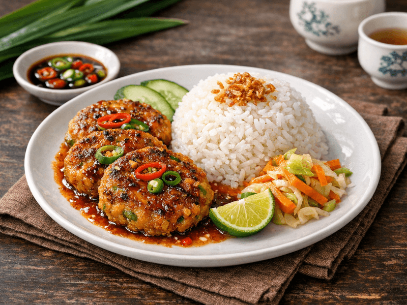 Vegetable Patty with Rice