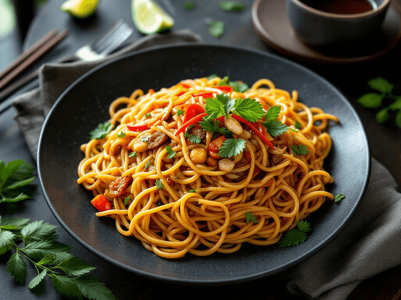 Vegetarian Kampua Noodles
