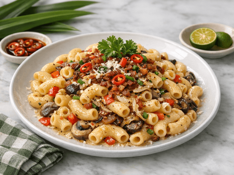 Macaroni Carbonara Vegetarian