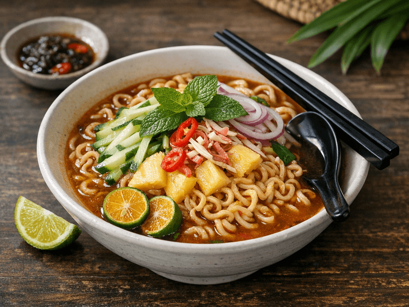 Maggi Asam Laksa Vegetarian