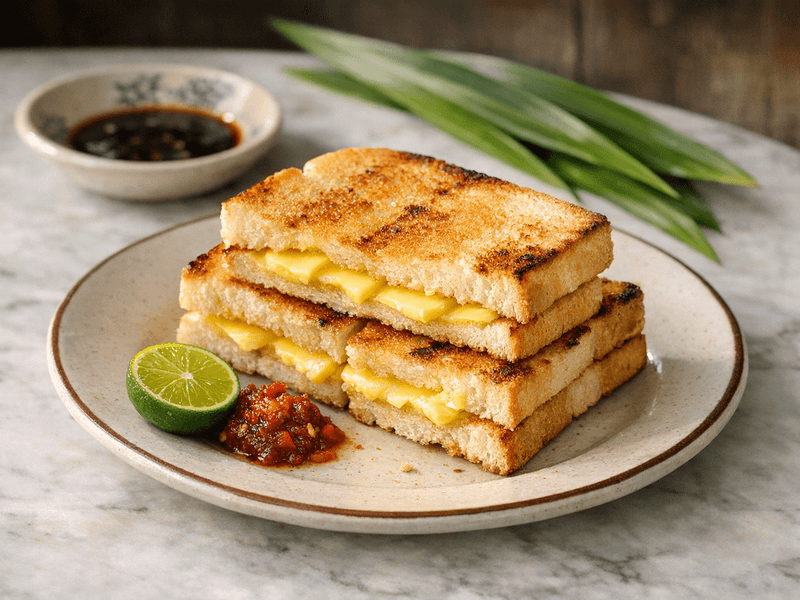 White Bread Toast with Butter