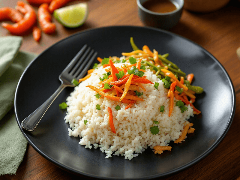 White Rice with Kailan