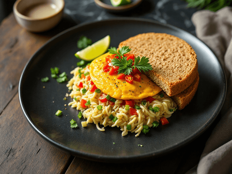 Whole Wheat Bread with Omelette