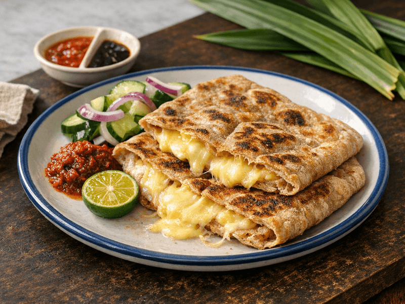 Whole Wheat Roti with Cheese