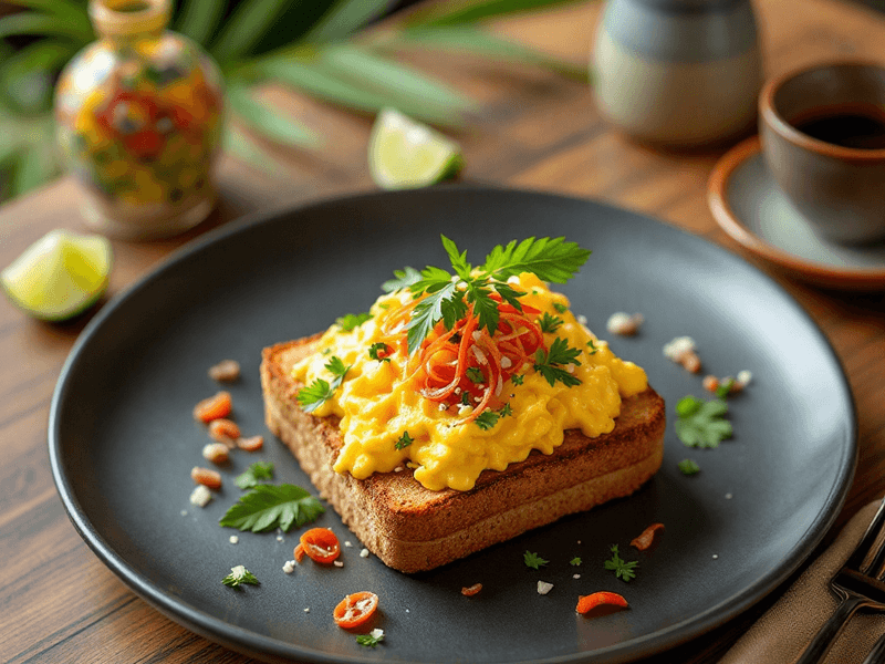 Whole Wheat Toast with Scrambled Egg